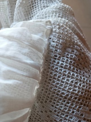 Colcha ganchillo vintage pájaros hecha a mano