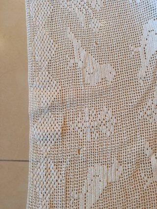 Colcha ganchillo vintage pájaros hecha a mano