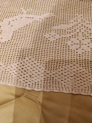 Colcha ganchillo vintage pájaros hecha a mano