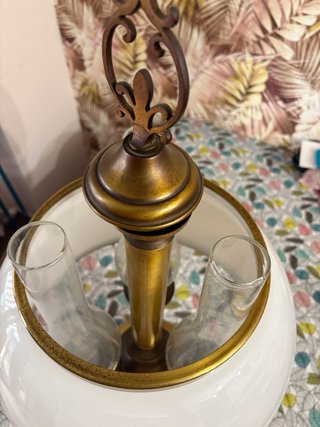 Lampada vintage oro e bianco