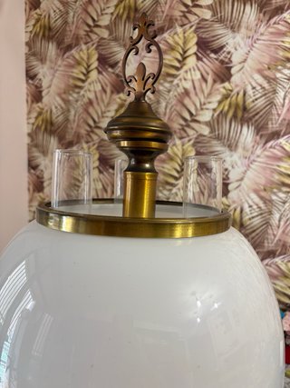 Lampada vintage oro e bianco