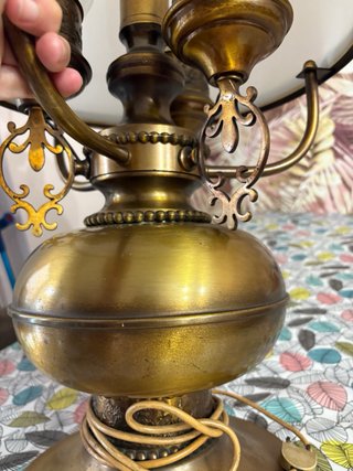 Lampada vintage oro e bianco