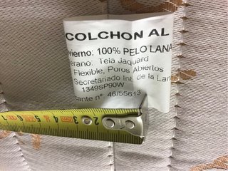 Colchón Ortopédico 150x190 Lana Merino