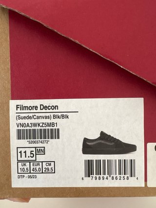 Zapatos Vans Hombre Negros