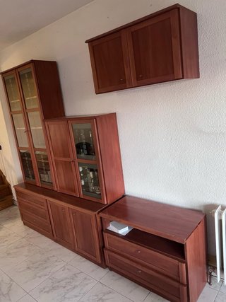 Muebles de salón madera color cerezo
