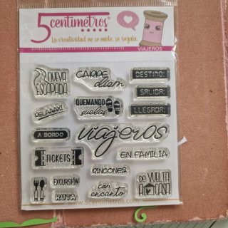Sellos viajeros acrilicos Marca 5 centímetros