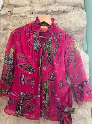 Camisola estampada manga larga