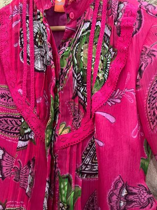 Camisola estampada manga larga