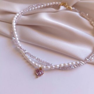 Chocker di perle, cristalli e cuore di zircone ✨️