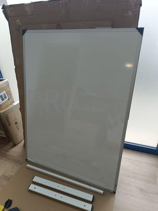 Pizarra blanca móvil de doble cara, 1200x900mm