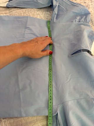 Camicetta Motivi azzurra con colletto bianco