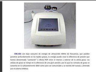 Máquina de cavitación y radiofrecuencia