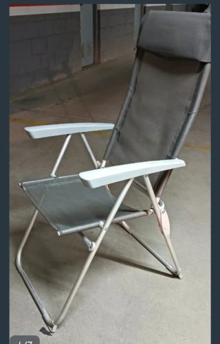 2 Sillas Plegables Camping Tela y Metal