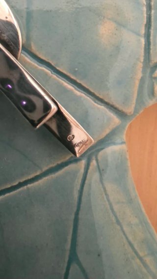 Alfiler de corbata de plata con piedra roja