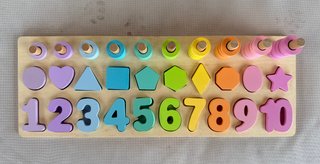 Juguete Montessori Madera Figuras y Números