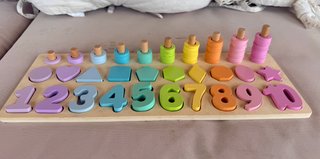 Juguete Montessori Madera Figuras y Números