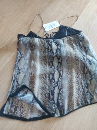 Top Zara estampado animal print M