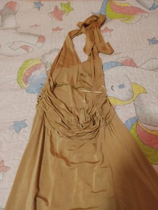 Vestido de fiesta dorado talla única