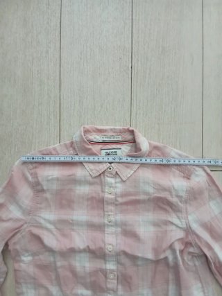 Camicia a quadri Tommy Hilfiger rosa e bianca - XS