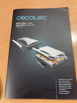 Parrilla Eléctrica Cecotec Rock'nGrill 1000W