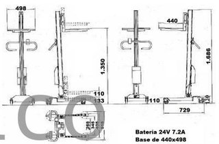 Apilador Eléctrico 90Kg - 1360 mm - 10700
