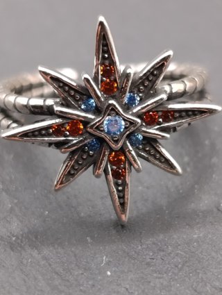 Anillo abierto S925 "Polar Star" CP514