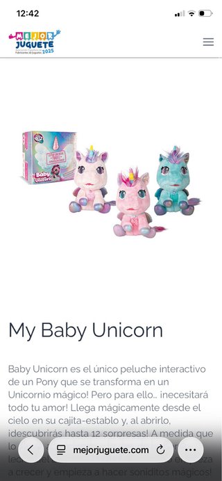 Peluche pony/unicornio interactivo con accesorios