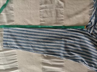 Pantaloni donna a righe blu e bianche