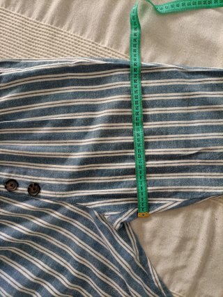 Pantaloni donna a righe blu e bianche