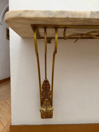 Consola Mármol y Hierro Forjado