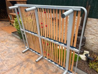 Somier 150cm lamas madera regulables en zona lumba