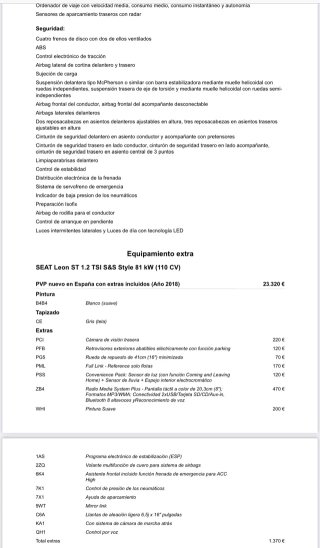 SEAT LEÓN ST 1.2 TSI 110CV 2018