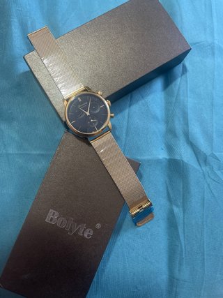 Reloj Automático Hombre Negro y Dorado