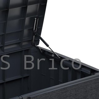 Baúl Arcón PVC 416 L Gris Oscuro - 70x129x62 cm - Duramax