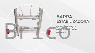 Escalera Aluminio 2x9 - 2,5+2,5 M - 66x25mm