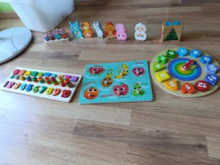Lote juegos de madera educativos