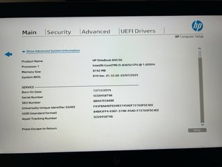 HP EliteBook 840 G6 i5 8GB RAM