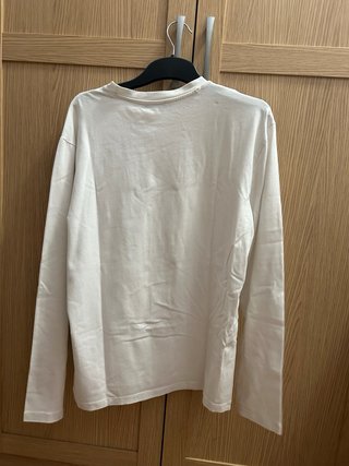 Camiseta Zara Básica Manga Larga Blanca