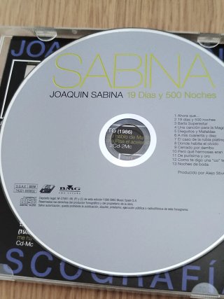 CD Joaquín Sabina 19 Días y 500 Noches (1999)