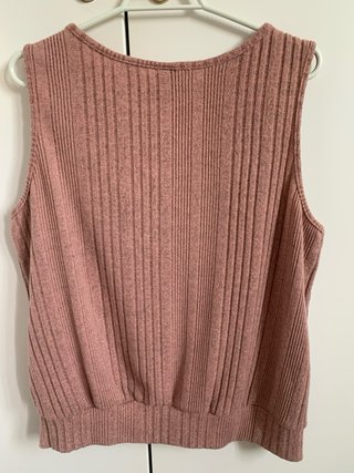 Camiseta SHEIN sin mangas rosa talla S