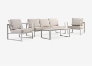Mesa de centro diseño exterior metal blanco