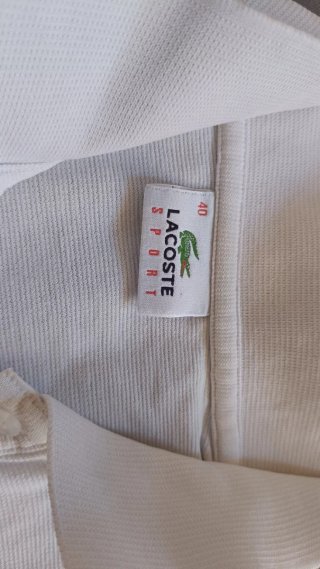Polo Lacoste Sport bianco donna taglia 40