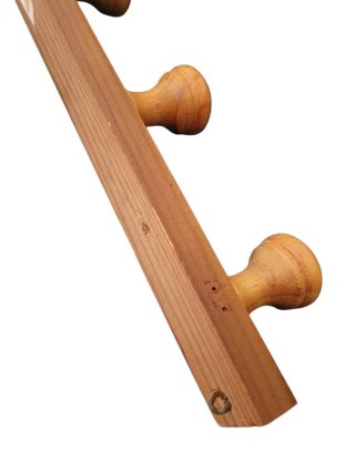 Perchero de madera con 4 pomos