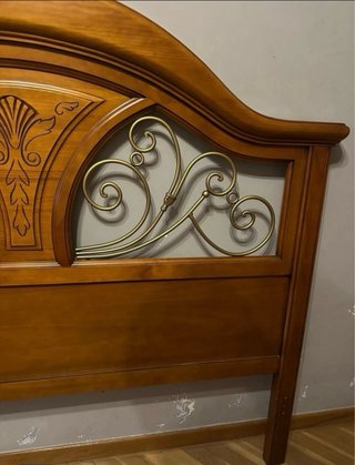 Cabecero Madera y Forja para cama de 150cm