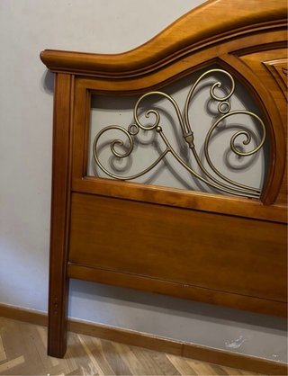 Cabecero Madera y Forja para cama de 150cm