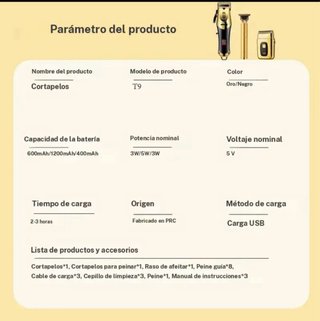 Kit Cortapelos Eléctrico WEEME Dorado