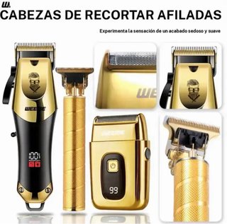 Kit Cortapelos Eléctrico WEEME Dorado