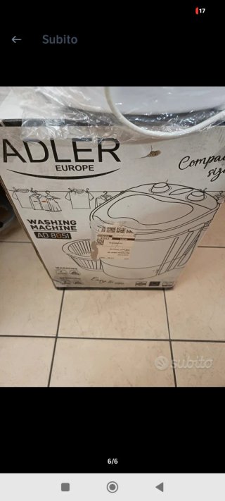 Lavatrice Portatile Adler 3kg Nuova