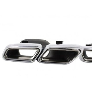 Salidas dobles de escape Mercedes tipo C63 S63 AMG