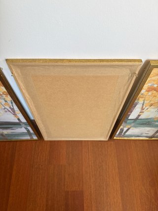 3 Láminas Decorativas Árboles Dorados
